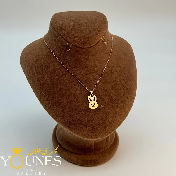 آویز خرگوش طلا لیزری